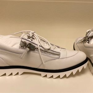 Giuseppe Zanotti White Leather Sneakers, Brand New